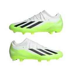 ADIDAS Unisex X Crazyfast .3 FG Cleats- Cloud White / Core Black / Lucid Lemon- Regular (D) -Shoe Discount Store X Crazyfast.3 Firm Ground Cleats White HQ4534 09 standard