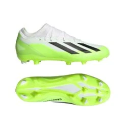 ADIDAS Unisex X Crazyfast .3 FG Cleats- Cloud White / Core Black / Lucid Lemon- Regular (D) -Shoe Discount Store X Crazyfast.3 Firm Ground Cleats White HQ4534 22 model