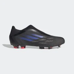 ADIDAS Unisex X Speedflow .3 Laceless FG Soccer Shoe - Black/Sonic Ink/Solar Yellow