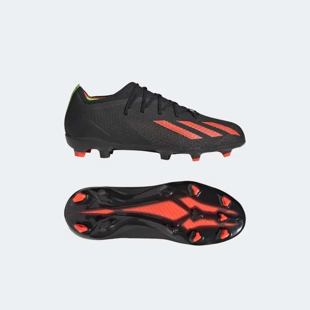 ADIDAS Youth JR X SpeedPortal 1 FG Soccer Shoe - Core Black/Solar Red/Solar Green 10 ADIDAS Youth JR X SpeedPortal 1 FG Soccer Shoe - Core Black/Solar Red/Solar Green - Image 8