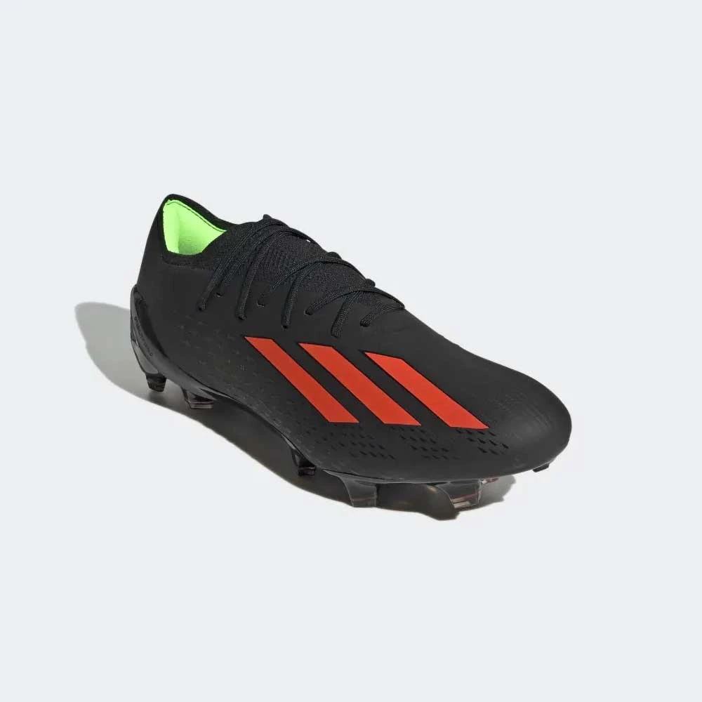 ADIDAS Unisex X SpeedPortal 1 FG Soccer Shoe- Core Black/Solar Red/Solar Green 4 ADIDAS Unisex X SpeedPortal 1 FG Soccer Shoe- Core Black/Solar Red/Solar Green - Image 2