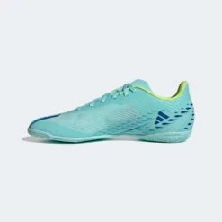 Unisex Adidas X Speedportal .4 IC Soccer Shoe - Clear Aqua/Powder Blue/Solar Yellow- Regular (D) -Shoe Discount Store gw8502 smc ecom