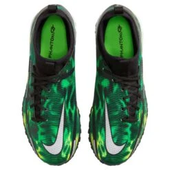 Nike JR Phantom GT2 DF SW TF Soccer Shoe - Black/Mtlc Platinum/Green Strike -Shoe Discount Store nike phantom gt2 academy df tf sw jr dm0741 003 football shoes green multicolor green 1 790x790 1