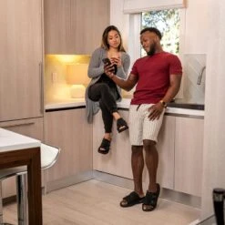 Women's KO-Z Slide Sandal - Black/Dark Grey- Regular (B) -Shoe Discount Store womens ko z slide black dark grey ls 1 800x 16c6478f 05f1 4343 8703 6ae9ad8a69ba